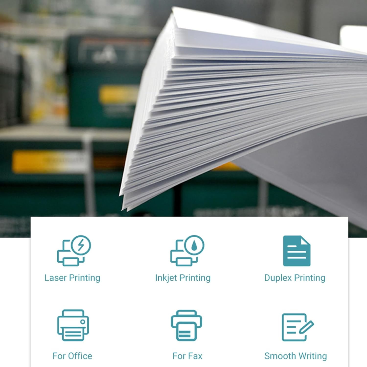 Copy Paper, 5000 Sheets, 500 Sheets/Ream, 10 Reams