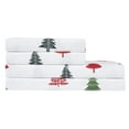 thumbnail image 2 of Printed Holiday 4pc Sheet Sets, Easy Care, Soft & Wrinkle-Resistant Bedding, Holly Trees - Full Bed Size, 2 of 4
