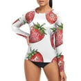 thumbnail image 4 of joogoo Womens UPF 50+ Sun Shirts Strawberry Long Sleeve UV Protection Rash Guard Tops L, 4 of 7