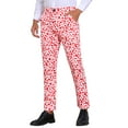 thumbnail image 4 of INSPIRE CHIC Men's Formal Night Out Animal Print Leopard Dress Pants 30 Red, 4 of 6