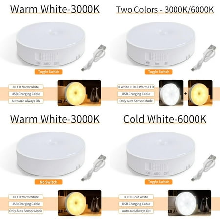

DUFDIEJ Rechargeable LED Under Cabinet Lights Motion Sensor Night Light Smart Lamp Stairs Closet Wardrobe Kitchen Light Bedroom Decor