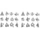 thumbnail image 5 of Dijes antiguos del zodíaco Yashi para hacer joyas 24 piezas Plata antigua, 5 of 5