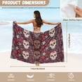 thumbnail image 7 of Uourmeti Women's Sugar Skull Rose Print Coverups Scarf Blouse for Swimwear Sarong Pareo Wraps for Travel Vacations, 7 of 7