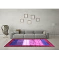 thumbnail image 3 of Ahgly Company Indoor Round Abstract Purple Contemporary Area Rugs, 4' Round, 3 of 4