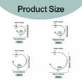 thumbnail image 3 of EOEMY 32Pcs Round Stainless Steel Stud Half Hoop Earring Findings 16~29X13.5~26X3mm, 3 of 9