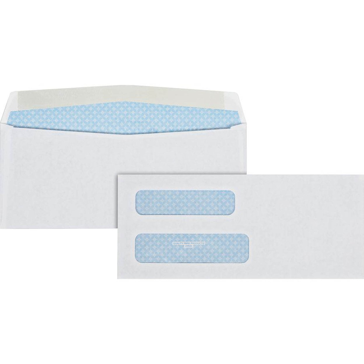 Quality Park Double Window Gum Closure Envelopes - Double Window -  5by8 - 8 5by8"W x 3 5by8" L- 24 lb - Gummed - Wove -