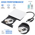 thumbnail image 2 of External DVD Drive, Lychee USB 3.0 Type C CD DVD Burner Player Reader Writer Compatible with PC Laptop Desktop MacBook Mac Windows Linux OS, Mac, White, 2 of 7