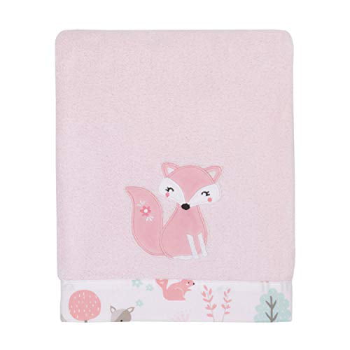 NoJo Sweet Forest Friends - Pink, Aqua, Grey & White Super Soft 