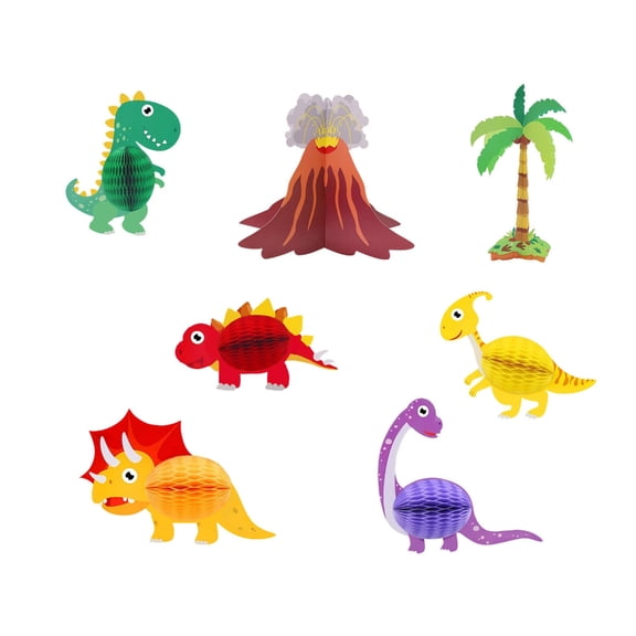 7Pcs Cartoon Dinosaur Table Ornament Party Table Centerpieces for Kids Birthday