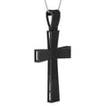 thumbnail image 2 of Dazzlingrock Collection Round Black Diamond Religious Cross Pendant for Men with 18 Inch Silver Chain (1.20 ctw, Color Black, Clarity Opaque) in Black Plated 14K White Gold, 2 of 6