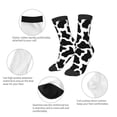 thumbnail image 3 of Uemuo Cow Print Black White Printed Kids Boys Socks Seamless Crew Socks Crazy Funny Athletic Sport Socks for Children, 3 of 6