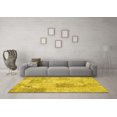 thumbnail image 3 of Ahgly Company Machine Washable Indoor Square Patchwork Yellow Transitional Area Rugs, 8' Square, 3 of 4