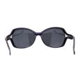 thumbnail image 2 of Womens Anti-Glare Polarized Oval Round Butterfly Buckle Hinge Sunglasses Black Purple Black, 2 of 4