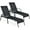 Black, variant on Costway Steel Lightweight Design and Adjustable Reclining Armrest Chaise Lounge Chair
