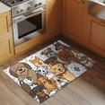 thumbnail image 3 of Cute Dag Washable Small Entryway Area Rugs 2'x3', Brown Puppy Claws Bones Cartoon Animal Abstract Low Pile Throw Rug Non-Slip Sturdy Edge Binding Carpet for Front Door Floor Room Entry, 3 of 9