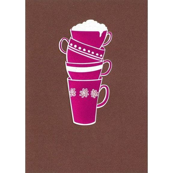 Avanti Press Stack Of Cups A*Press Glitter Thank You Card