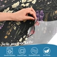 thumbnail image 3 of Yayeee Kitchen Curtains Tier Pair Light Filtering 27"x24" Rod Pocket Short Cafe Window Panel, Purple Floral Pattern, 3 of 7