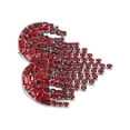 thumbnail image 4 of Broche de borla en forma de corazón, aleación brillante, broche de diamantes de imitación rojos, joyería para fiestas de baile y citas, 4 of 5