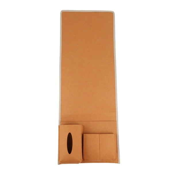 Billuyoard Bolsillo de cuero para almacenamiento junto a la cama, almacena fácilmente elementos esenciales junto a la cama, bolsa organizadora Almacenamiento y organización del hogar chocolate