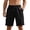 A-Black734, variant on Men's Textured Drawstring Shorts Relaxed Fit Outdoor Daily Training Bermudas