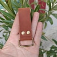 thumbnail image 6 of Handmade Leather Belt Loop Key Keeper, Leather Key Chain with Weighted Square Buckle,leather key ring, 6 of 7