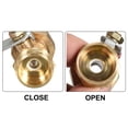 thumbnail image 3 of PiccoCasa Brass Air Ball Valve Shut Off Switch G1/2 Male to Male Pipe Coupler 180 Degree Operation Handle, 3 of 3