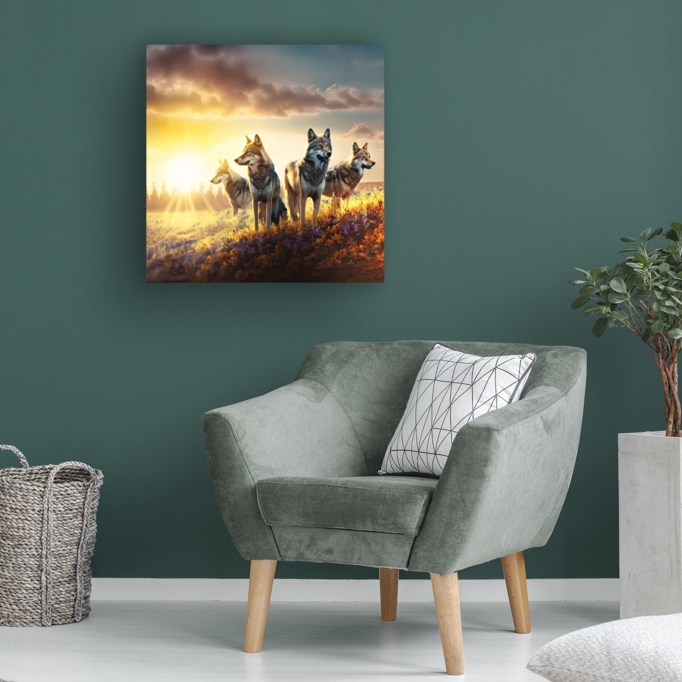 Canvas Wall Art - Ray Heere 'North American Wildlife 48' Wall Art for Living Room, Bedroom, or Office Décor by Trademark Fine Art - 24 x 24 Inches