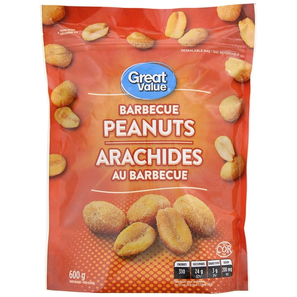 Arachides barbecue Great Value 600 g
