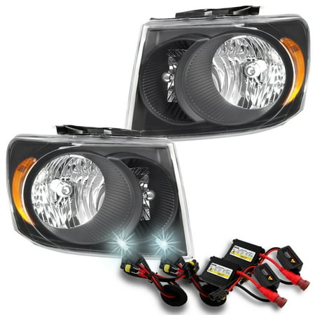 Black Fits 2007 2008 2009 Dodge Durango Lh Rh Headlights Slim Black Fits 2007 2008 2009 Dodge Durango Lh Rh Headlights Slim 6000k Hid