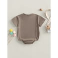 thumbnail image 4 of Bagilaanoe Newborn Baby Girl Boy Rompers Short Sleeve Bodysuits 3M 6M 12M 18M Infant Casual One Piece Short Jumpsuit, 4 of 8