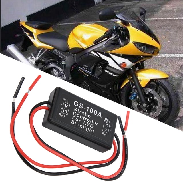 Controlador Estroboscópico GS-100A, Módulo de Control de Flash LED DE PLÁSTICO PARA CUALQUIER AUTOMÓVIL DE 12 V PARA BICICLETAS PARA MOTOCLETAS