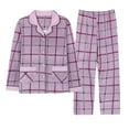 thumbnail image 2 of yillto Plus Size Pajamas Sets for Womens Button down Tops and Sleepwear Pjs Pants Lounge Set with Pockets, 2 of 4