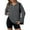 03-Gray, variant on Oversized Sweatshirt for Women Trendy Waffle Knit Half Zip Pullover Casual Lapel Long Sleeve Tops Fall Fashion 2025 03-Gray S