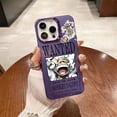 thumbnail image 1 of One Piece Anime Straw Hat Luffy Electroplating Fall Shockproof Case For iPhone 15 14 Plus 13 12 11 Pro X Xs Max Cover WK135, 1 of 1