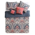 thumbnail image 1 of VCNY Home Casa Réel Paisley Corail 5 Pièces Réversible Lit Ensemble de Couette, Très Grand, 1 of 4