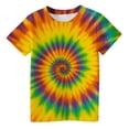 thumbnail image 1 of T-shirts Graphiques pour Filles, Manches Courtes Décontractées, Imprimé Tourbillon, Col Rond, pour Usage Quotidien, Tout-Petits et Enfants de 2 à 13 Ans, 1 of 5