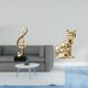 thumbnail image 2 of Figura decorativa de escritorio: Estatua de gato, escultura de nota musical, adorno decorativo de resina y cerámica, moderno, ideal para la oficina, e, 2 of 8