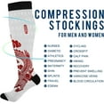 thumbnail image 4 of Coolnut 1 Pack Fashion Print Compression Socks for Women Men, Knee High Stockings for Athletic Sports,Running,Travel, 4 of 7