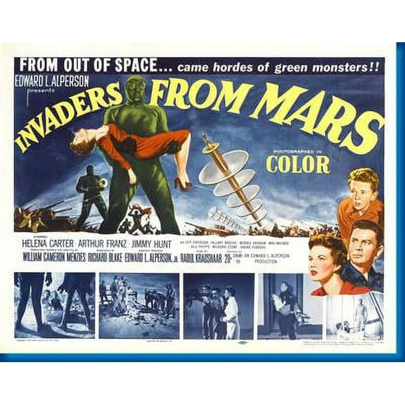 Invaders From Mars Movie Metal Sign 8inx 12in Print on Metal 8x12 Square Adults AB Posters