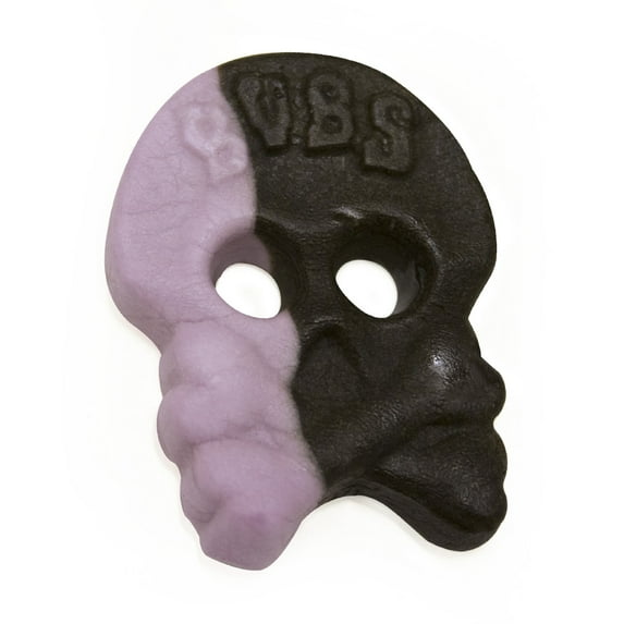 Bubs Godis, Violet and Licorice Foam Skulls (Skalle Skum Viol/Lakrits) (3 Lbs)