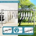 thumbnail image 4 of Tendedero de Ropa Retráctil 200cm Plegable para Interior y Exterior Acero Inoxidable Grande Portátil Soporte para Lavandería con 20 Ganchos Antiviento, 4 of 6