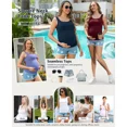 thumbnail image 4 of ANFERRY Maternity Tank Top Women Seamless Side Ruching Pregnancy Basic Shirts with Built in Bras, 4 of 9