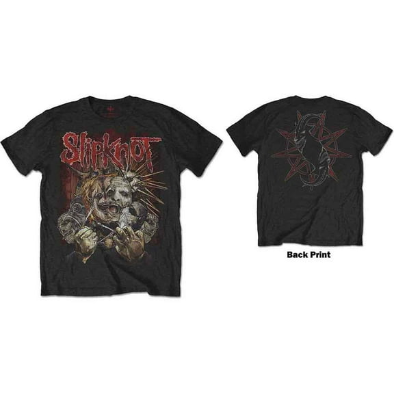 Men's Slipknot Torn Apart (Back Print) Slim Fit T-shirt X-Large Black