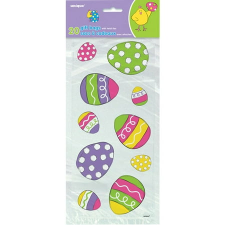 Easter Keepsake Box - Bright Easter Cellophane Bags, 20-Count
