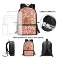 thumbnail image 6 of Uourmeti Capybara Rose Design Adjustable Padded Straps Backpack, 17 Inch Large Capacity Student Bookbag Personalized School Backpack for Students, 6 of 6