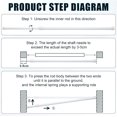 thumbnail image 4 of LoonWear 3pcs Window Security Bars, 15.7-27.6 Inch Adjustable Sliding Door Security Lock Bar Fixed Window Guard Door Security Devices for Children Safety Patio Door (White), 4 of 5