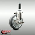 thumbnail image 2 of 5 Inch 316SS Thermoplastic Rubber Swivel 7/8 Inch Expanding Stem Caster Brake, 2 of 2
