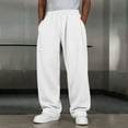 thumbnail image 6 of Men's Baggy Sweatpants Drawstring Elastic Waist Wide Leg Sweat Pants Casual Loose Baggy Joggers with Pockets, 6 of 6