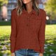 thumbnail image 2 of Tops de trabajo para mujer,Top informal de manga larga con cuello en V para mujer, jersey de color liso, mezcla de poliéster y elastano suave, ideal para uso diario y en casa, sopatenor, 2 of 9