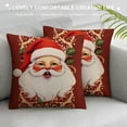 thumbnail image 3 of Creowell Santa Claus Pillow Cushion Covers Winter Style High-Quality 1PC Zipper Closure Home Decor for Sofa Couch Bedroom Car Chair 20x20in, 3 of 5